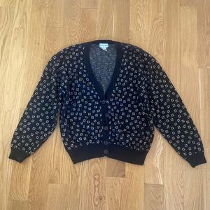 Vintage Christian Dior cardigan sweater Black Large